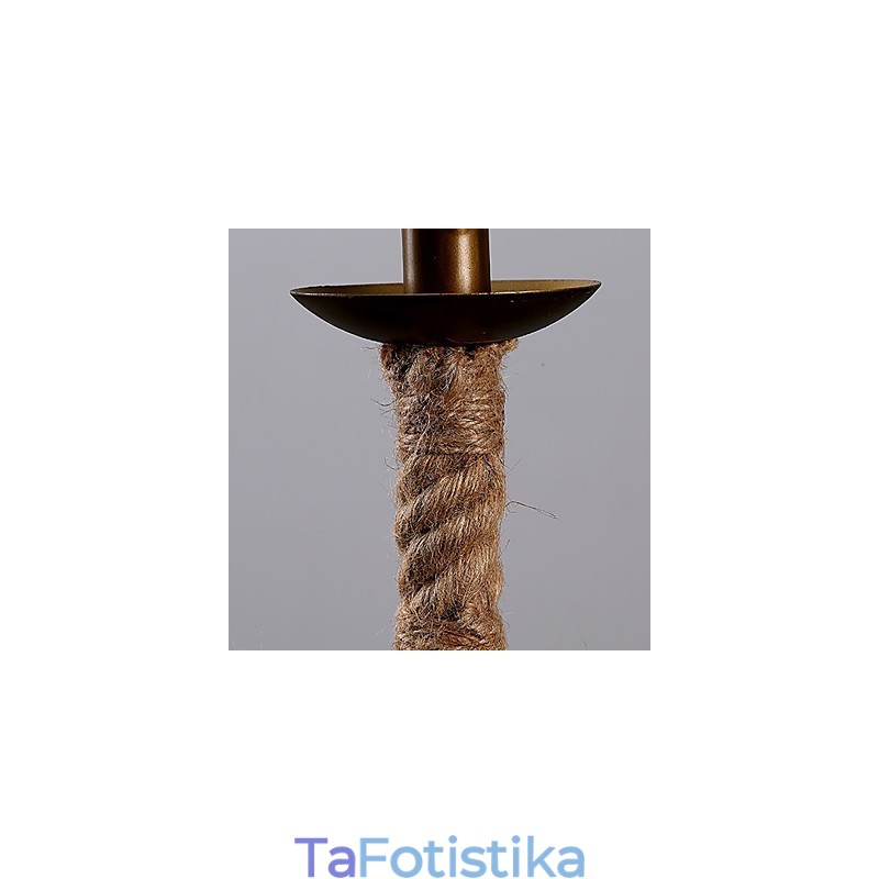 Ρετρό 1 Φωτιστικό Πολυέλαιος με σχοινί κάνναβης Retro Country Style