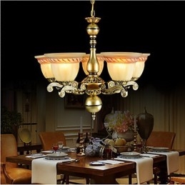 Πολυέλαιος Five Lights Bronze European Retro Classic