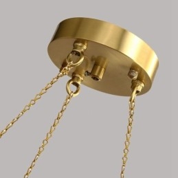 Στρογγυλός πολυέλαιος Ρουστίκ Lodge σε στυλ Pure Brass Bean με λευκές αποχρώσεις