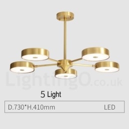 Περιστρεφόμενος πολυέλαιος Pure Brass Rustic Lodge με ακρυλικές αποχρώσεις