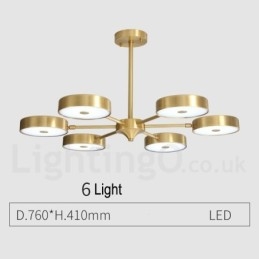 Περιστρεφόμενος πολυέλαιος Pure Brass Rustic Lodge με ακρυλικές αποχρώσεις