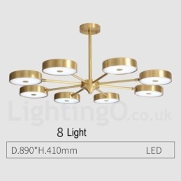 Περιστρεφόμενος πολυέλαιος Pure Brass Rustic Lodge με ακρυλικές αποχρώσεις