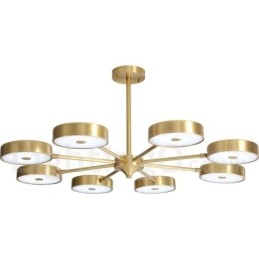 Περιστρεφόμενος πολυέλαιος Pure Brass Rustic Lodge με ακρυλικές αποχρώσεις