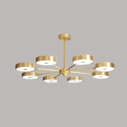Περιστρεφόμενος πολυέλαιος Pure Brass Rustic Lodge με ακρυλικές αποχρώσεις