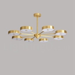 Περιστρεφόμενος πολυέλαιος Pure Brass Rustic Lodge με ακρυλικές αποχρώσεις