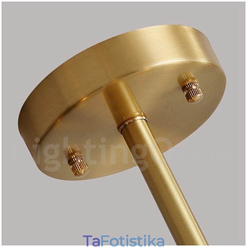 Περιστρεφόμενος πολυέλαιος Pure Brass Rustic Lodge με ακρυλικές αποχρώσεις