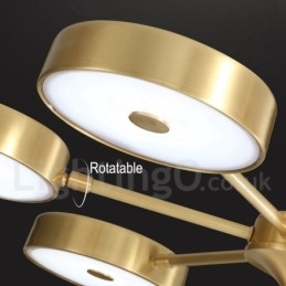 Περιστρεφόμενος πολυέλαιος Pure Brass Rustic Lodge με ακρυλικές αποχρώσεις
