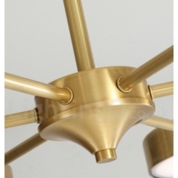 Περιστρεφόμενος πολυέλαιος Pure Brass Rustic Lodge με ακρυλικές αποχρώσεις