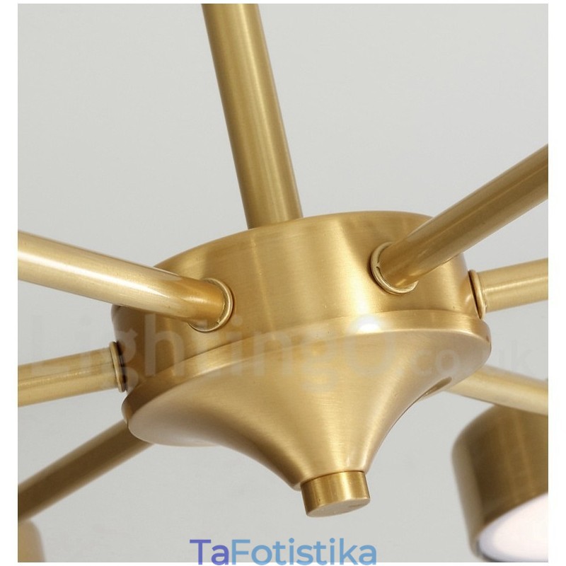 Περιστρεφόμενος πολυέλαιος Pure Brass Rustic Lodge με ακρυλικές αποχρώσεις