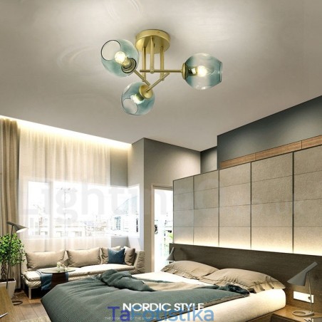 Πολυέλαιος από ανοξείδωτο ατσάλι 3 Light Rustic Lodge με διαφανείς ή μπλε αποχρώσεις από γυαλί Πολυέλαιος από ανοξείδωτο ατσάλι 3 Light Rustic Lodge με διαφανείς ή μπλε αποχρώσεις από γυαλί