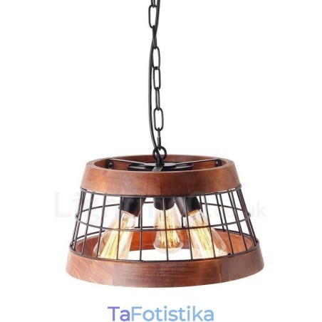 3 Light Ring Vintage Ξύλινος Πολυέλαιος Industrial Wind Loft Wood Γραμμικό κρεμαστό φωτιστικό 3 Light Ring Vintage Ξύλινος Πολυέλαιος Industrial Wind Loft Wood Γραμμικό κρεμαστό φωτιστικό
