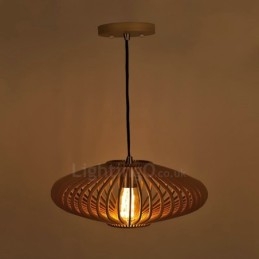 1 Light Lantern Vintage Ξύλινος Πολυέλαιος Industrial Wind Loft Wood Γραμμικό κρεμαστό φωτιστικό