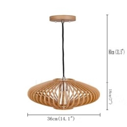 1 Light Lantern Vintage Ξύλινος Πολυέλαιος Industrial Wind Loft Wood Γραμμικό κρεμαστό φωτιστικό