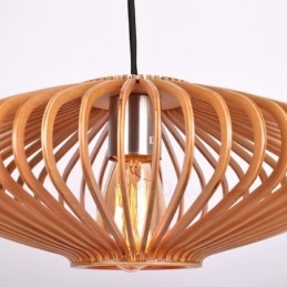 1 Light Lantern Vintage Ξύλινος Πολυέλαιος Industrial Wind Loft Wood Γραμμικό κρεμαστό φωτιστικό