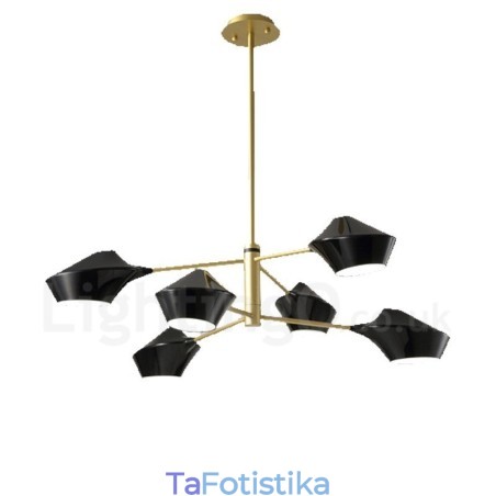 Πολυέλαιος 2 επιπέδων Πολλαπλών χρωμάτων Linear Retro 6 Light with Acrylic Shades Outdoors Garage Πολυέλαιος 2 επιπέδων Πολλαπλών χρωμάτων Linear Retro 6 Light with Acrylic Shades Outdoors Garage