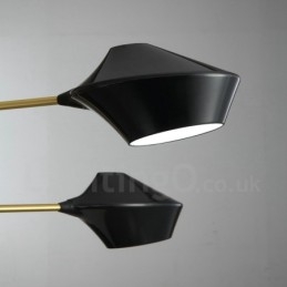 Πολυέλαιος 2 επιπέδων Πολλαπλών χρωμάτων Linear Retro 6 Light with Acrylic Shades Outdoors Garage
