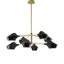 Δύο επιπέδων Multi Colors Linear Retro Chandelier 8 Light with Acrylic Shades Outdoors Garage