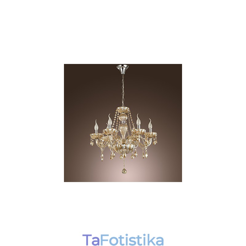 Παραδοσιακός κλασικός κρυστάλλινος πολυέλαιος από επιχρυσωμένο γυαλί