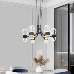6 Light Nordic Post Modern Design Πολυέλαιος με Ακρυλικές Αποχρώσεις