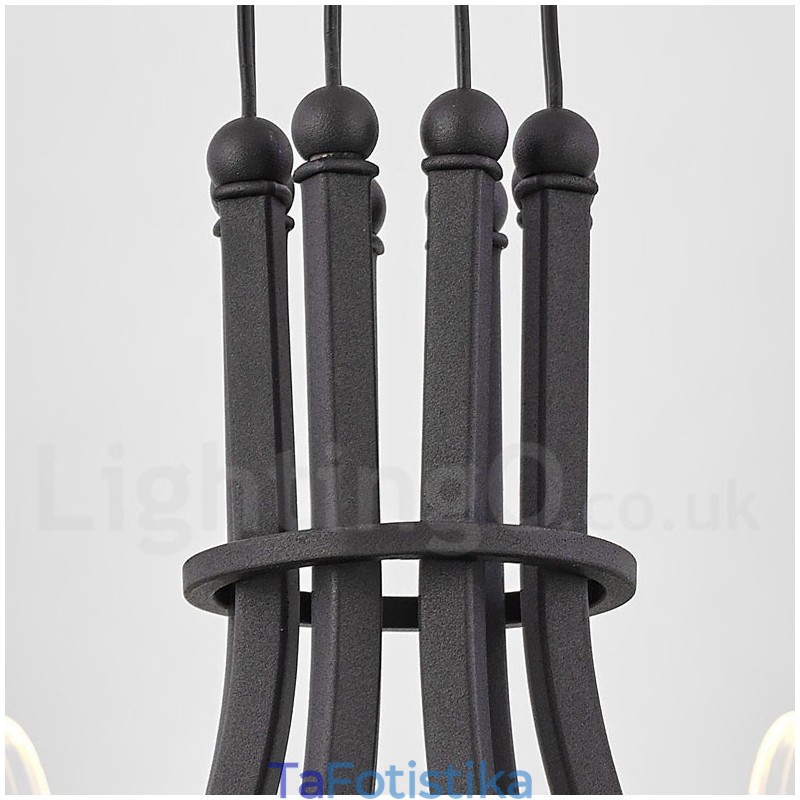 6 Light Nordic Post Modern Design Πολυέλαιος με Ακρυλικές Αποχρώσεις