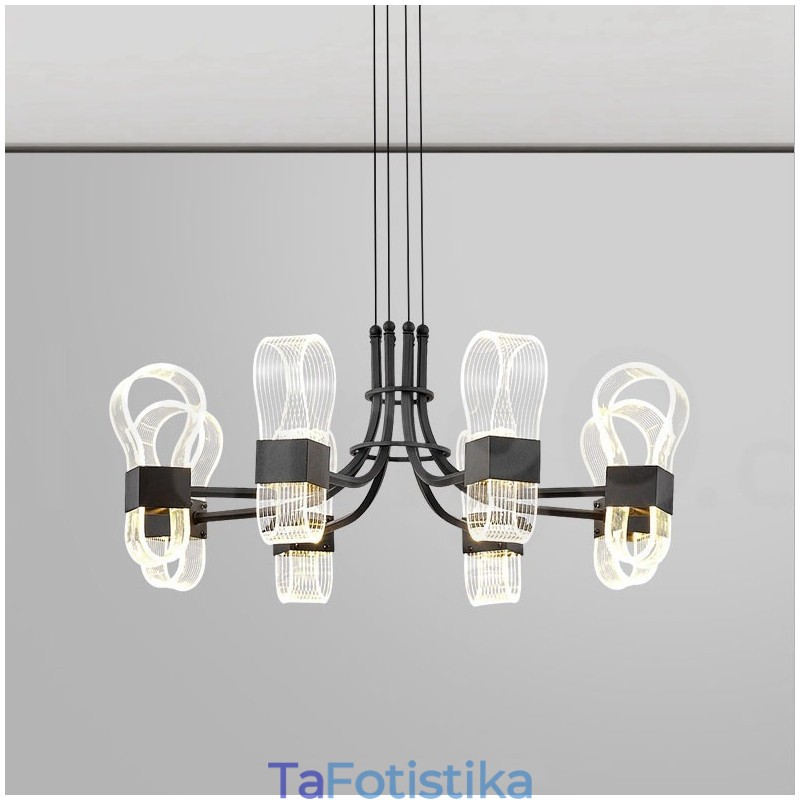 Πολυέλαιος 8 Light Nordic Post Modern 2021 με ακρυλικές αποχρώσεις