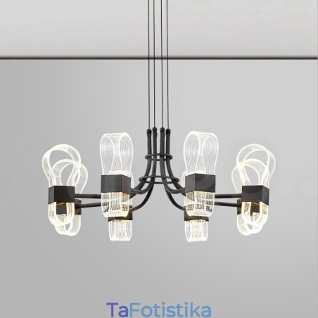 Πολυέλαιος 8 Light Nordic Post Modern 2021 με ακρυλικές αποχρώσεις Πολυέλαιος 8 Light Nordic Post Modern 2021 με ακρυλικές αποχρώσεις