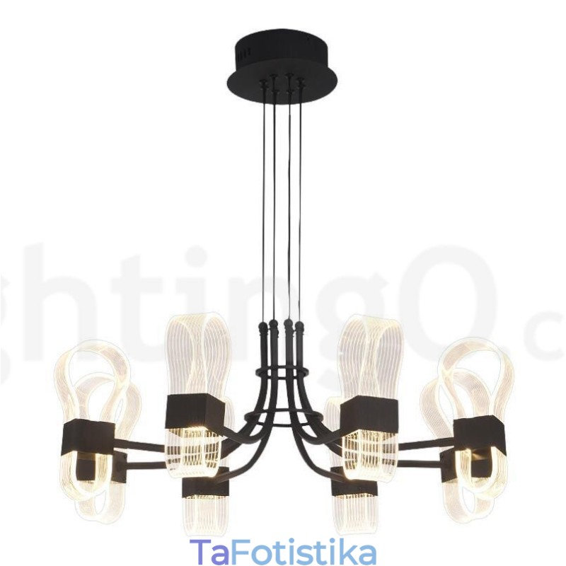 Πολυέλαιος 8 Light Nordic Post Modern 2021 με ακρυλικές αποχρώσεις