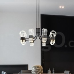Πολυέλαιος 8 Light Nordic Post Modern 2021 με ακρυλικές αποχρώσεις