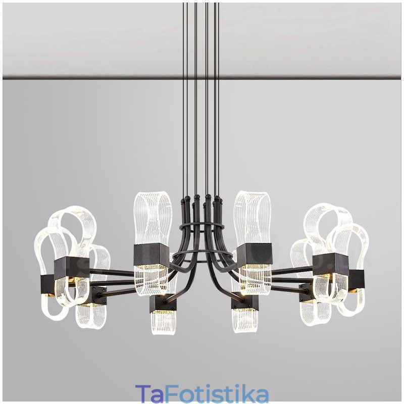 10 Light Nordic Post Modern 2021 Design Πολυέλαιος με ακρυλικές αποχρώσεις