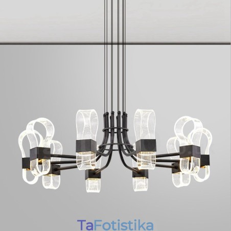 10 Light Nordic Post Modern 2021 Design Πολυέλαιος με ακρυλικές αποχρώσεις 10 Light Nordic Post Modern 2021 Design Πολυέλαιος με ακρυλικές αποχρώσεις