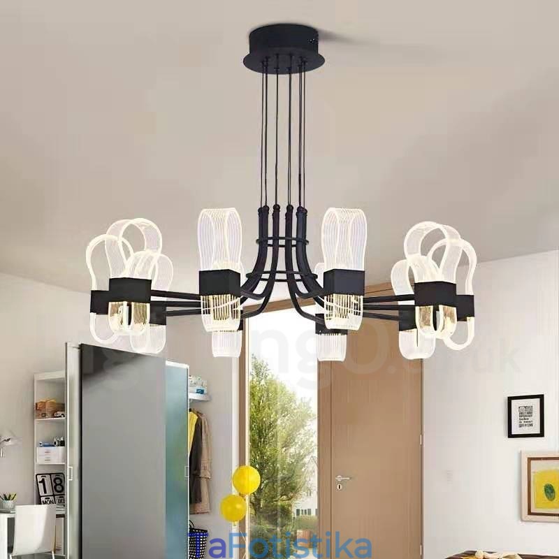 10 Light Nordic Post Modern 2021 Design Πολυέλαιος με ακρυλικές αποχρώσεις