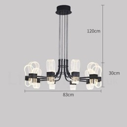 10 Light Nordic Post Modern 2021 Design Πολυέλαιος με ακρυλικές αποχρώσεις