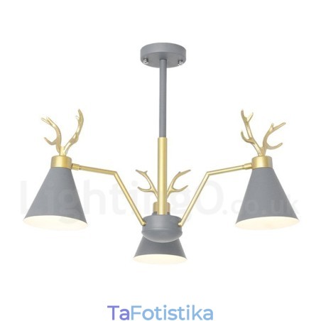 Πολυέλαιος 3 Light Nordic Macaron Modern Antlers Πολυέλαιος 3 Light Nordic Macaron Modern Antlers