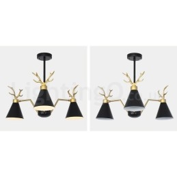 Πολυέλαιος 3 Light Nordic Macaron Modern Antlers