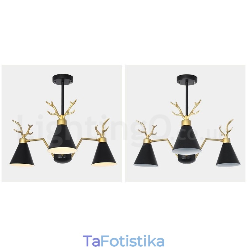 Πολυέλαιος 3 Light Nordic Macaron Modern Antlers