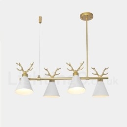 Πολυέλαιος 4 Light Nordic Macaron Modern Antlers