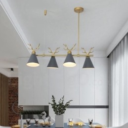 Πολυέλαιος 4 Light Nordic Macaron Modern Antlers