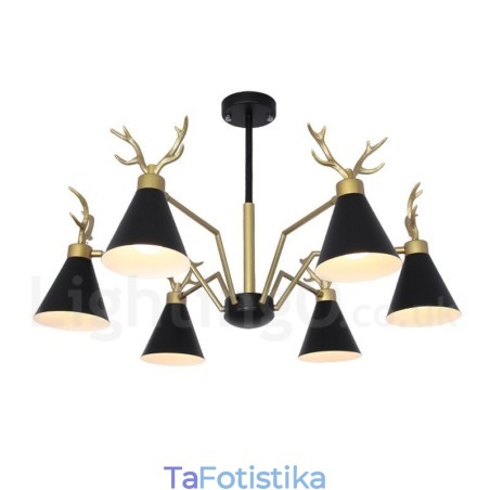 Πολυέλαιος 6 Light Nordic Macaron Modern Antlers Πολυέλαιος 6 Light Nordic Macaron Modern Antlers