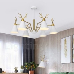 Πολυέλαιος 6 Light Nordic Macaron Modern Antlers