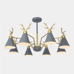 Πολυέλαιος 8 Light Nordic Macaron Modern Antlers