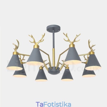 Πολυέλαιος 8 Light Nordic Macaron Modern Antlers Πολυέλαιος 8 Light Nordic Macaron Modern Antlers