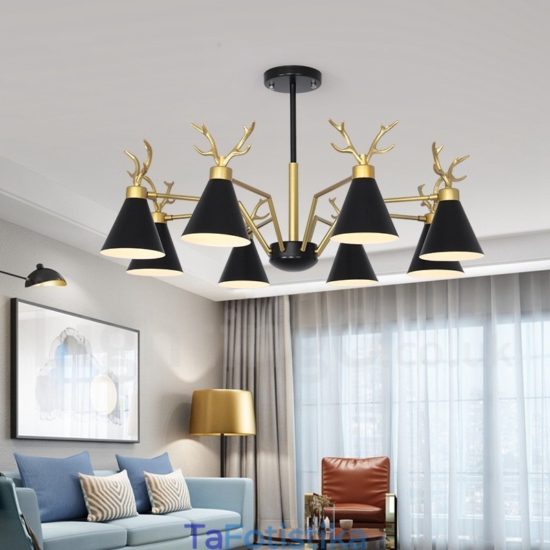 Πολυέλαιος 8 Light Nordic Macaron Modern Antlers