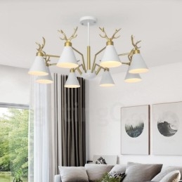 Πολυέλαιος 8 Light Nordic Macaron Modern Antlers