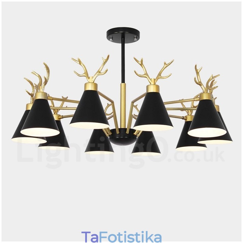 Πολυέλαιος 10 Light Nordic Macaron Modern Antlers