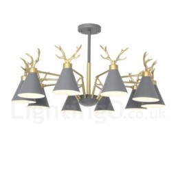 Πολυέλαιος 10 Light Nordic Macaron Modern Antlers