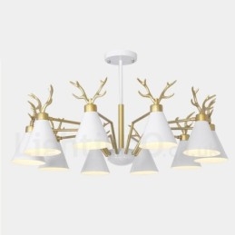 Πολυέλαιος 10 Light Nordic Macaron Modern Antlers