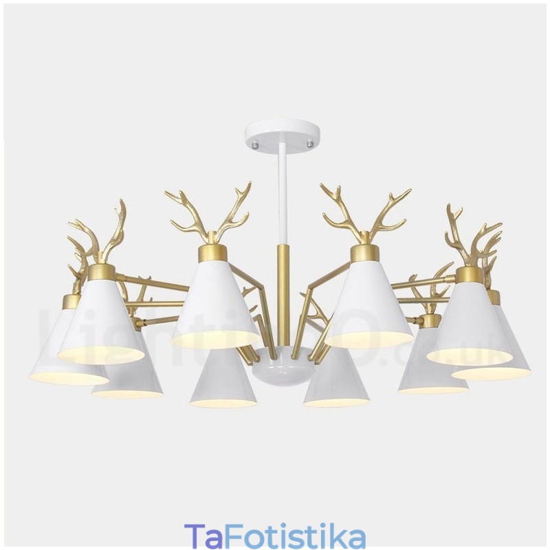 Πολυέλαιος 10 Light Nordic Macaron Modern Antlers