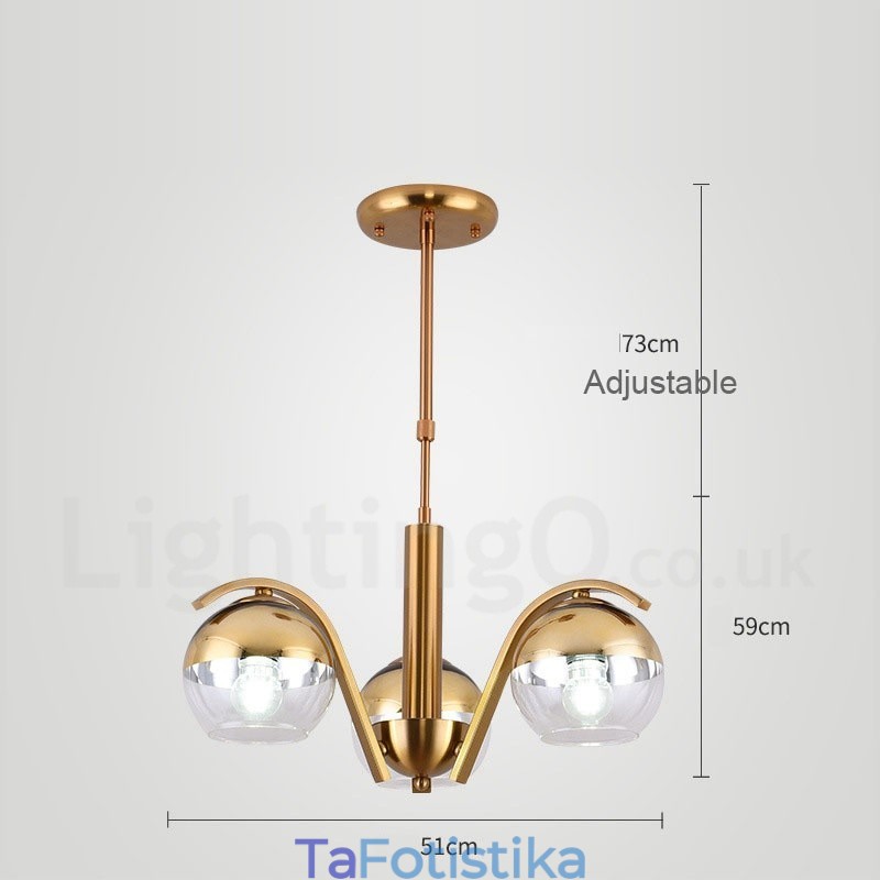 Nordic Fashion Gold Silver Πολυέλαιος