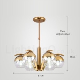 Nordic Fashion Gold Silver Πολυέλαιος