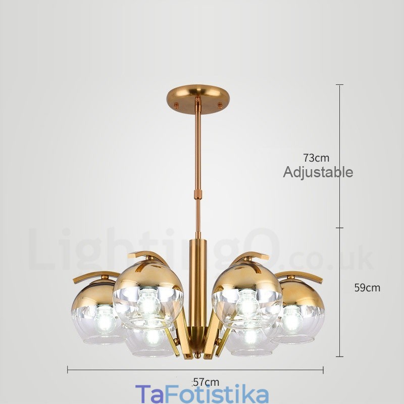 Nordic Fashion Gold Silver Πολυέλαιος